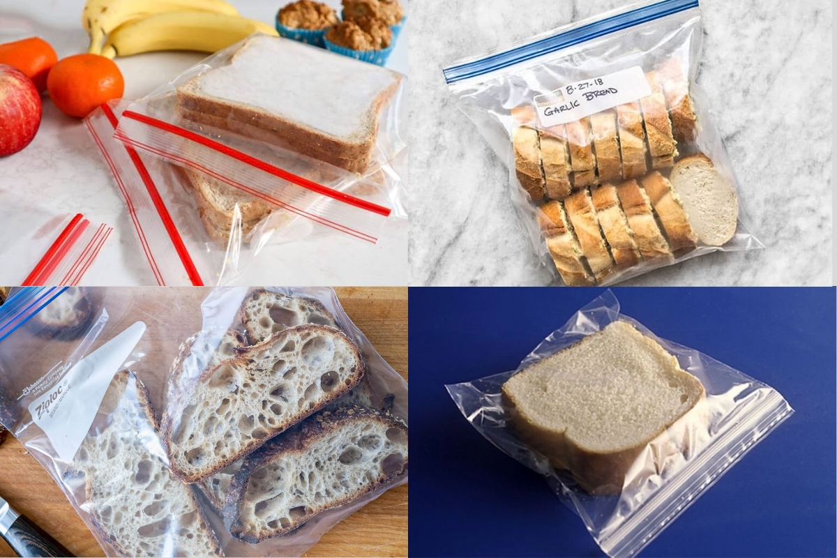 Dùng bao bì chất lượng đựng bánh mì trước khi đông lạnh